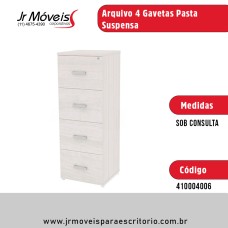 Arquivo 4 Gavetas Pasta Suspensa