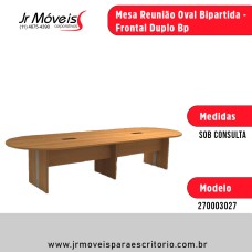 Mesa Reunião Oval Bipartida - Frontal Duplo Bp 