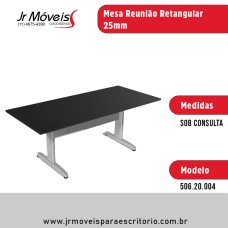 Mesa Reunião Retangular 25 Mm