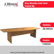 Mesa Reunião Semi-Oval - Frontal Bp 